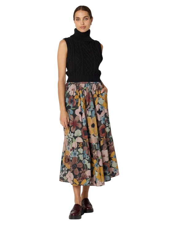 Cleobella Dresses & Skirts - NWT Cleobella Floral Charlene Ankle Skirt in Foraged Violet size M